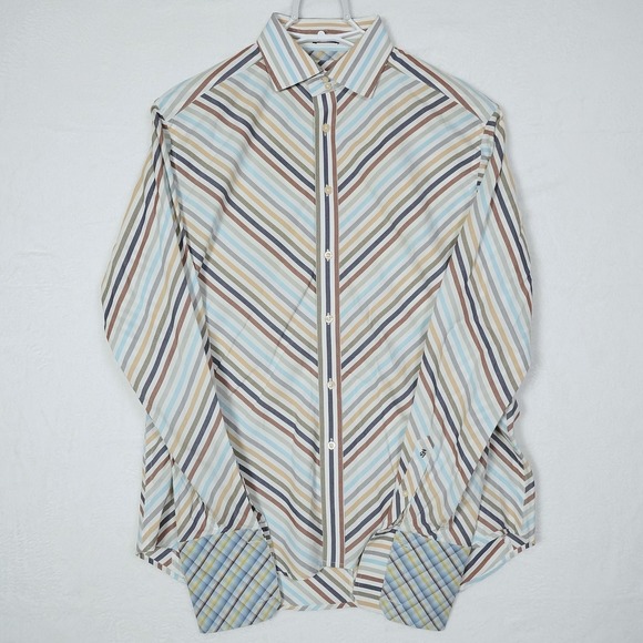Robert Graham Other - Robert Graham Shirt Mens XL Multicolor Striped Button Up L/S French Cuffed Dress